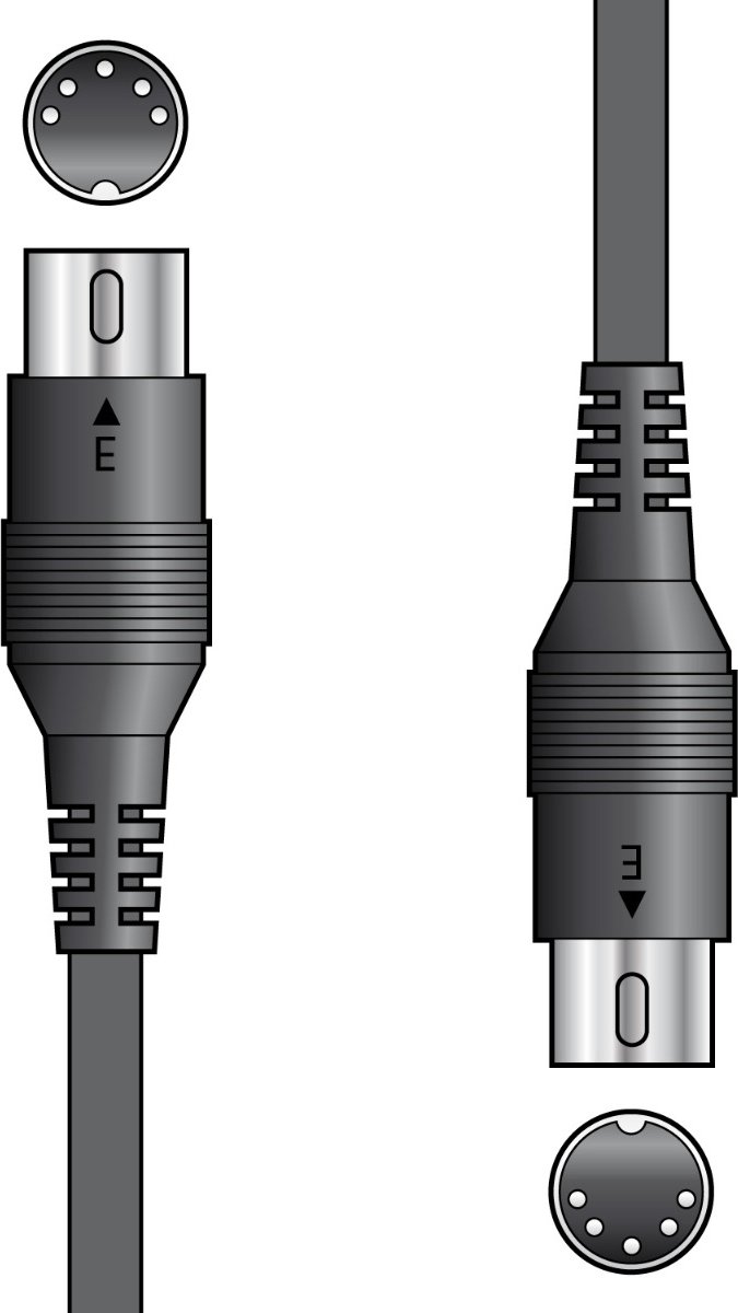 Midi kabel 5-pins Din stekker aan beide zijde 3m