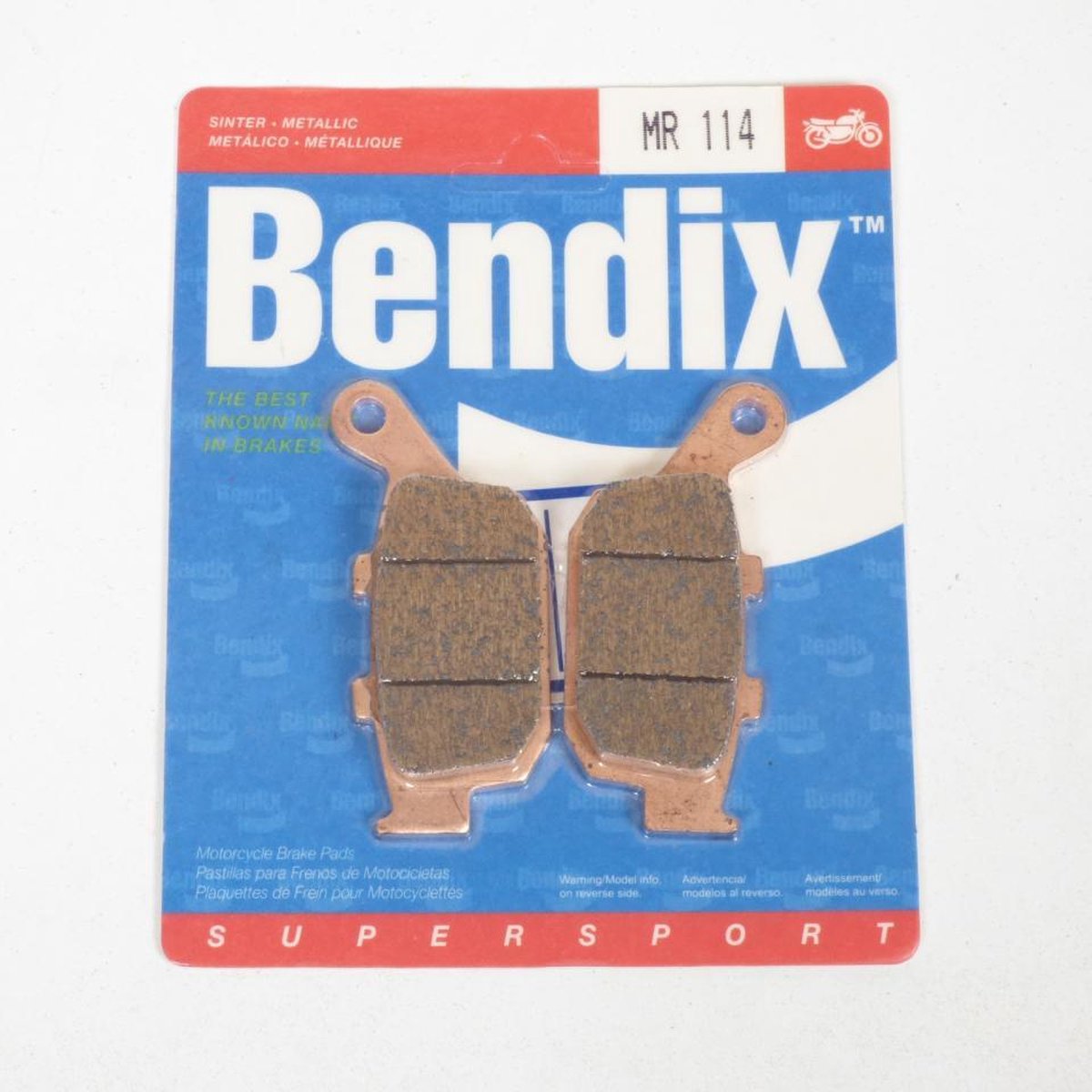 bendix remblokje voor motor honda 650 nx dominator 1993 tot 1996 mr114 / ar nieuw