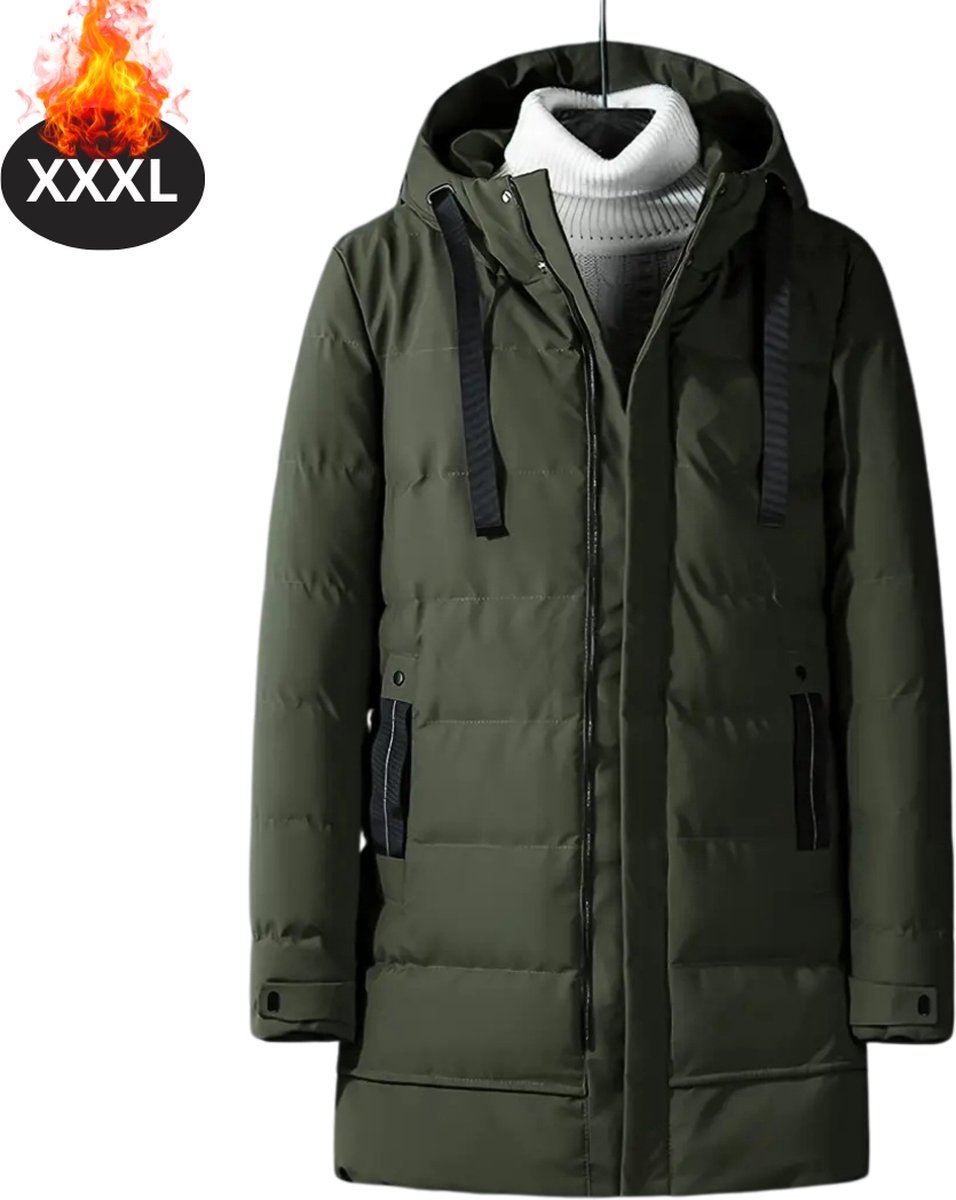 Bovista Winterjas Parka Heren Winter Jas Volwassen Stijlvol Legergroen