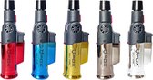 Fox® Dual Flame (Soft+JetFlame) Mini Torch Multifunctionele Storm Aansteker -Windbestending - Kantelbare hals - Willekeurige kleur