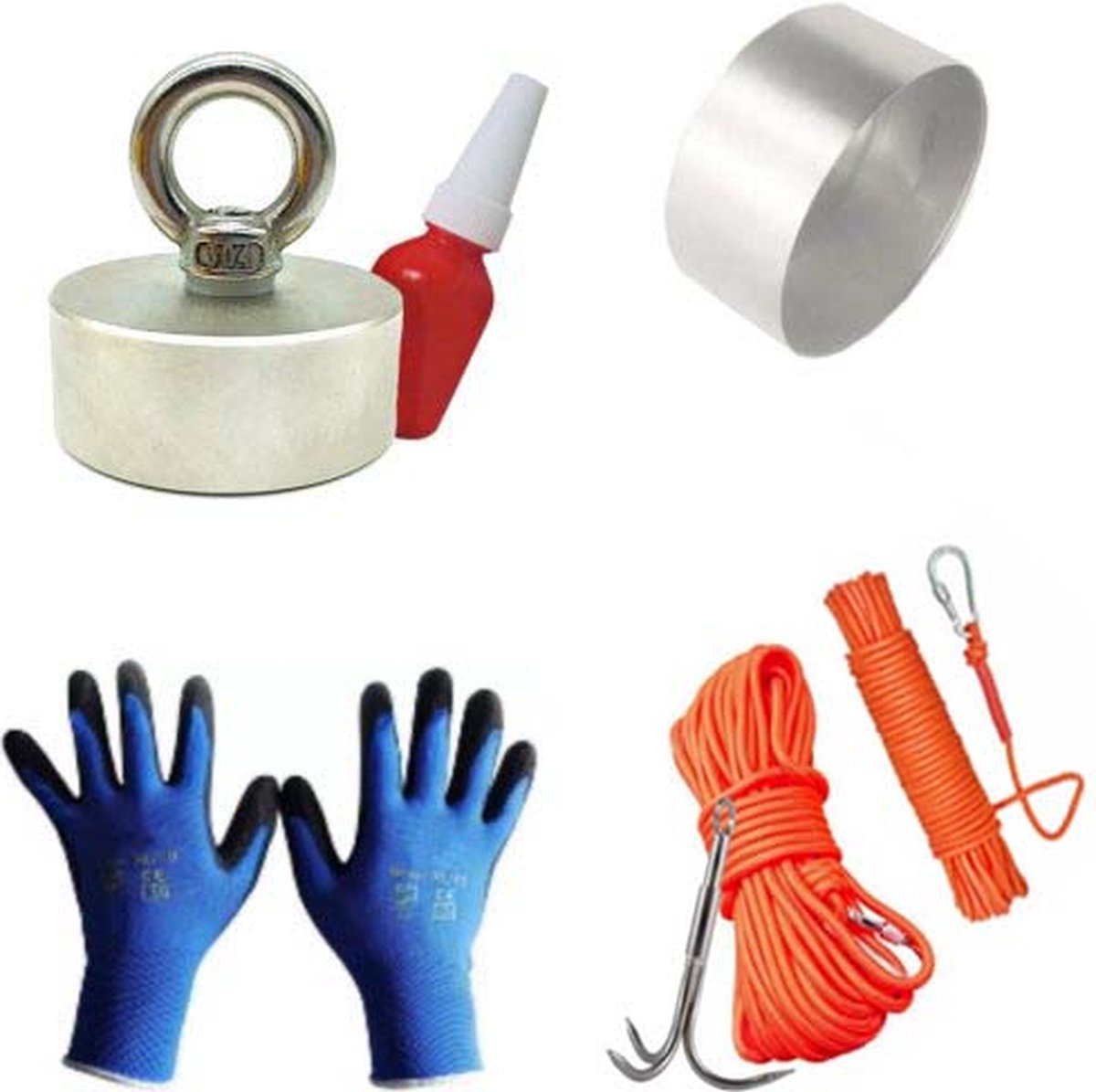 Forcemagneten - FullForce pakket 700kg - Magneetvissen - Allround 360° - Magneet - The Baby Shark