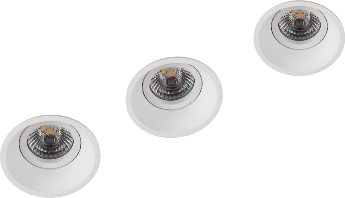 inbouwspot, 3 stuks, Orbit - Spot Inbouw Gu10 50W 230V Wit S2 Borderline BS3001 BL
