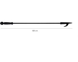 Vuurpook - pook - kachelpook - haardpook - 68cm - zwart