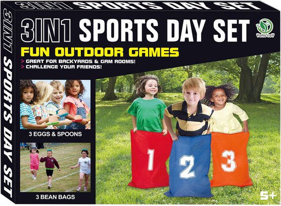 Sportset outdoor 3in1 speelgoedset voor kinderen buiten.