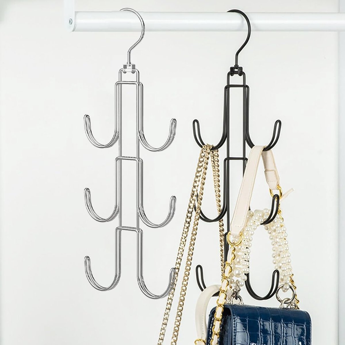 Jean products 1x riemring, dashouder met haken voor de kledingkast, 14 cm