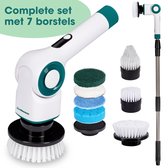 Wellewares EasyClean - Elektrische schoonmaakborstel - Schuurborstel - Schrobborstel Badkamer en Keuken - Poetsmachine - Polijstmachine - Schrobber Met Steel