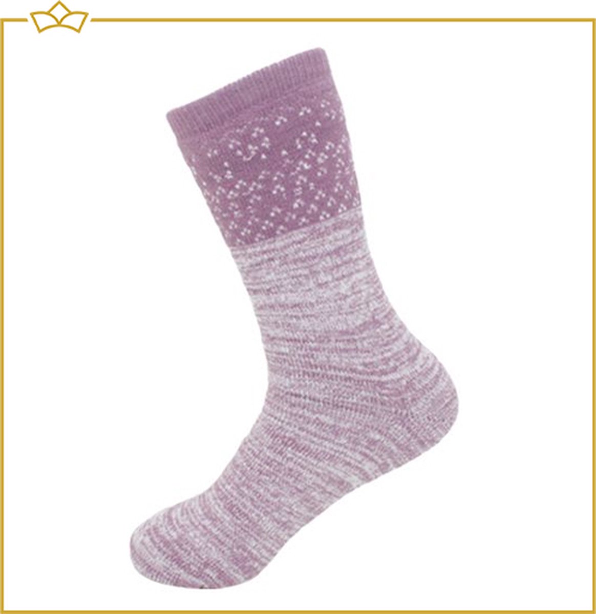 ATTREZZO® Dikke Sokken - Dames - Paars - maat 39-42 - Winter Sokken - Nordic Socks