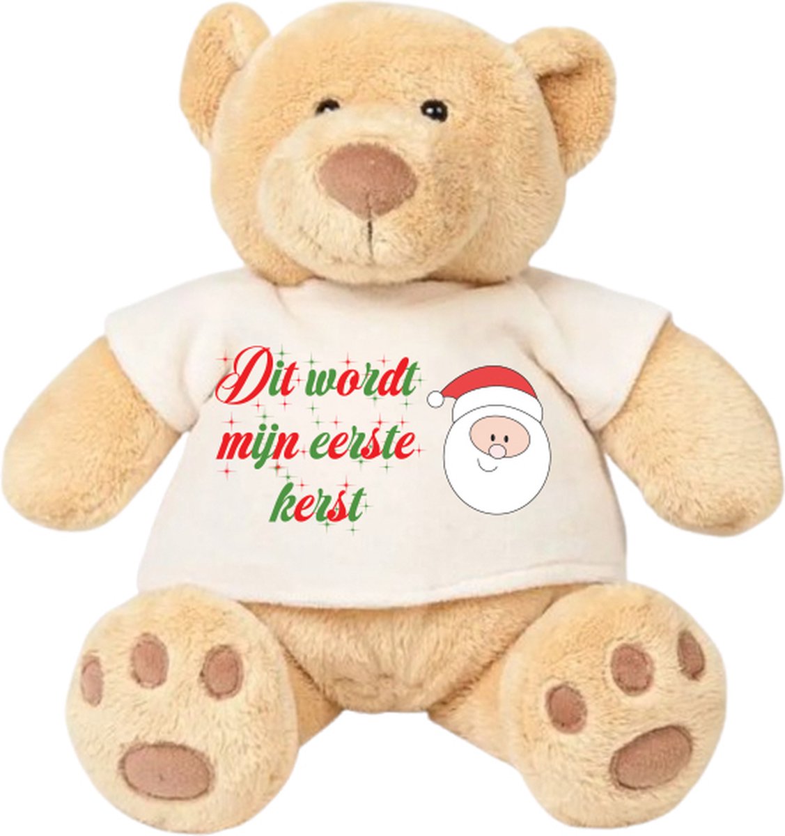 Pluche Beer Eerste Kerst Baby - Grappig - Kerstkado - Knuffel - Kado - Teddybeer