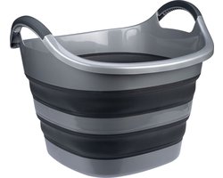 Abbey Camp Opvouwbare Wasmand - Teil - Grijs - 50 Liter - 56.7 x 60 x 44.4 cm