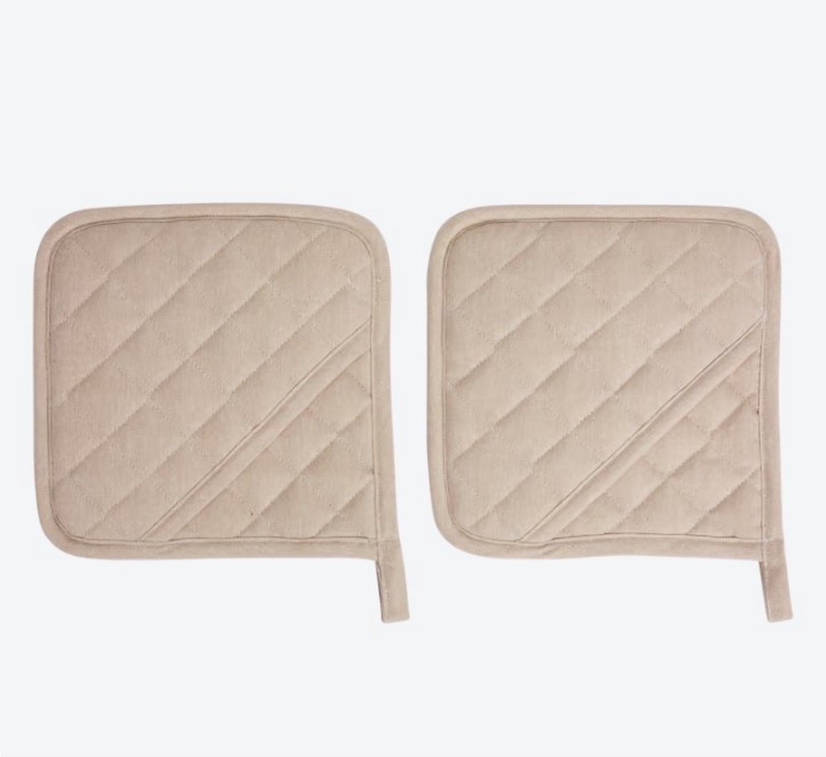 Pannenlappen - Beige - Katoen - Potholders - 2 stuks