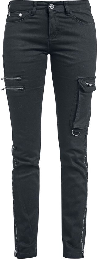 Jean noir Premium by EMP avec fermetures éclair pour femme - W34L32