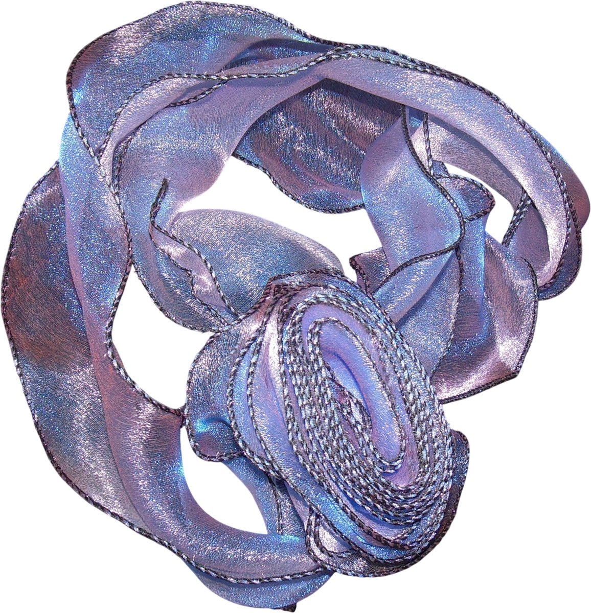 Sjaal chiffon met roosje paars