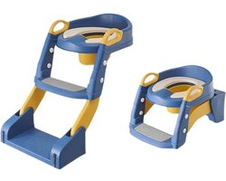 Wc Verkleiner 2-in-1 - WC verkleiner met Trap - Wc trainer - Zachte Zitje - Opvouwbaar wc bril - Zinderlijkheids training kind-