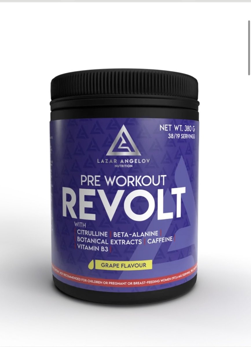 Goedkoopste Lazar Angelov Revolt pre-workout poeder Grape – 380g