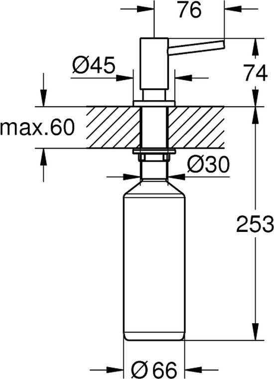 GROHE Cosmopolitan Zeepdispenser - 500ml - SuperSteel (RVS look)