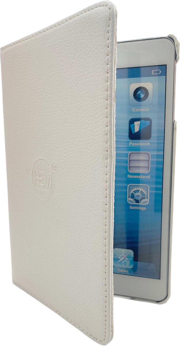 HEM Witte Hoes Geschikt Voor Apple iPad Mini 1, 2 En 3 (7.9 Inch) – Beschermende iPad Cover – Bookcase