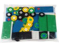 Plus-Plus wielen en chassisplaten