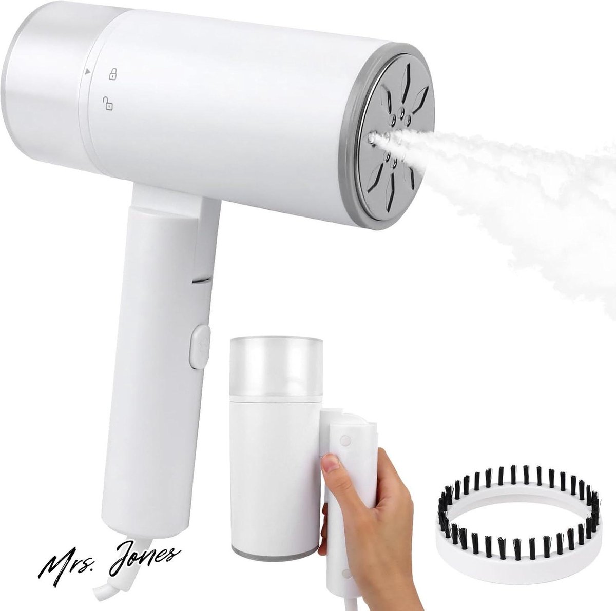Mrs. Jones Draagbare Kledingstomer 1200 W Compact Opvouwbaar Reisstrijkijzer Snelle Opwarming 200 ml Waterreservoir .