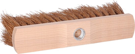 Buemag Straatbezem Cocos voor buiten - Kop 29 cm - bruin - Houten steel 130 cm - schroefdraad van Buemag — afbeelding 5