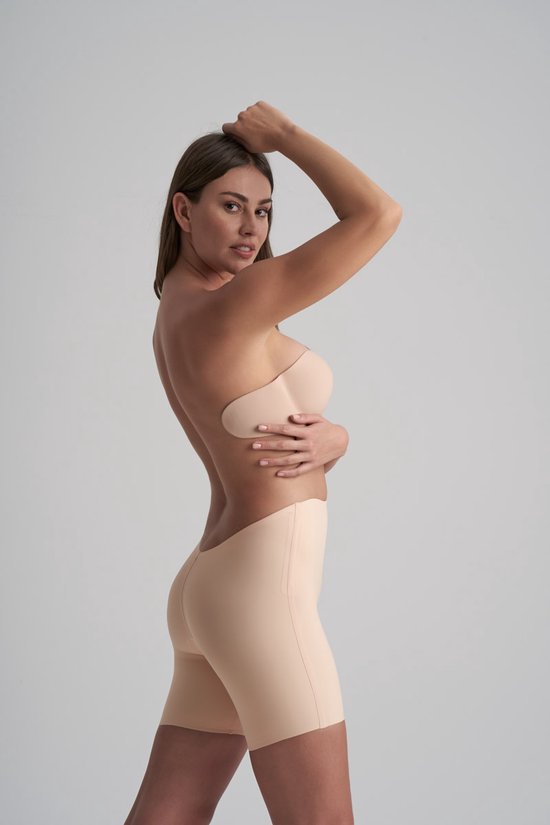 Bye Bra - Short taille moyenne à dos bas | Beige-XL