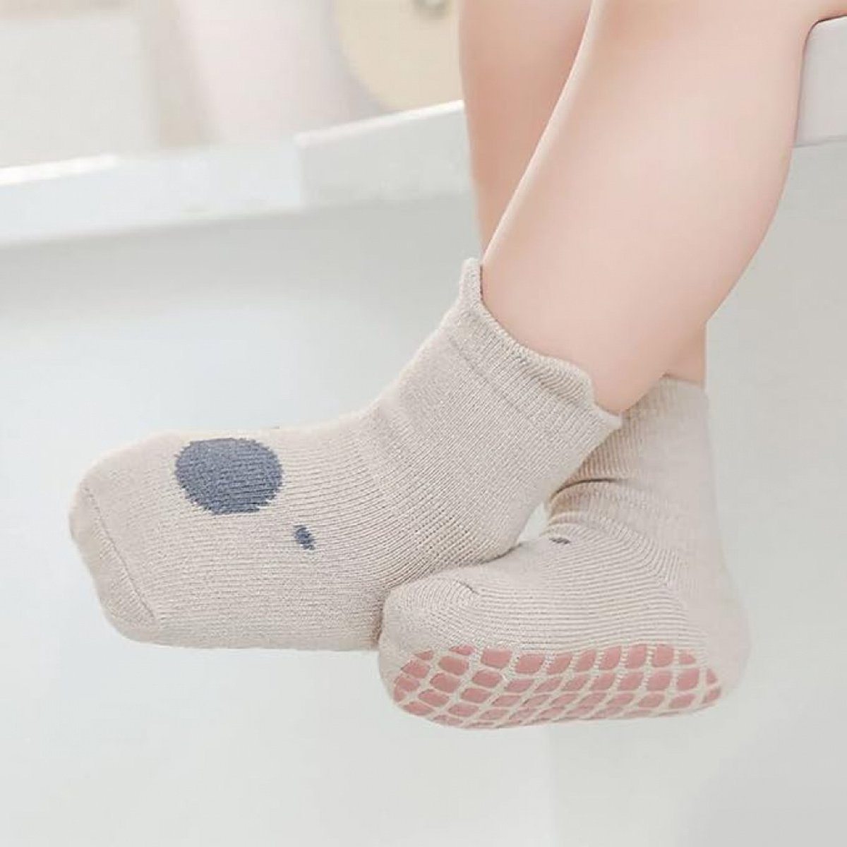Baby Sokken - 5 Paar - Baby Sokjes - Antislip Sokken - Kind Sokken - Kind Baby - Veelkleurig - Maat M - 1-3 Jaar Oud - Enkelsokken - Slofsokken Baby - Warme Sokken - Sokken - Newborn - Kraam Cadeau - Baby Cadeau — cadeau in Spellen & Speelgoed - foto 5