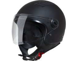 VINZ Como Jethelm met Vizier | Scooter Helm & Motorhelm & Brommerhelm & Snorfietshelm & Scooterhelm Retro | ECE 22.06 goedgekeurd | Lichtgewicht 1150 gram | Inclusief Opbergzak | Mat Zwart - L VINZ Como Jethelm met Vizier | Scooter Helm & Motorhelm & Brommerhelm & Snorfietshelm & Scooterhelm Retro | ECE 22.06 goedgekeurd | Lichtgewicht 1150 gram | Inclusief Opbergzak | Mat Zwart - L