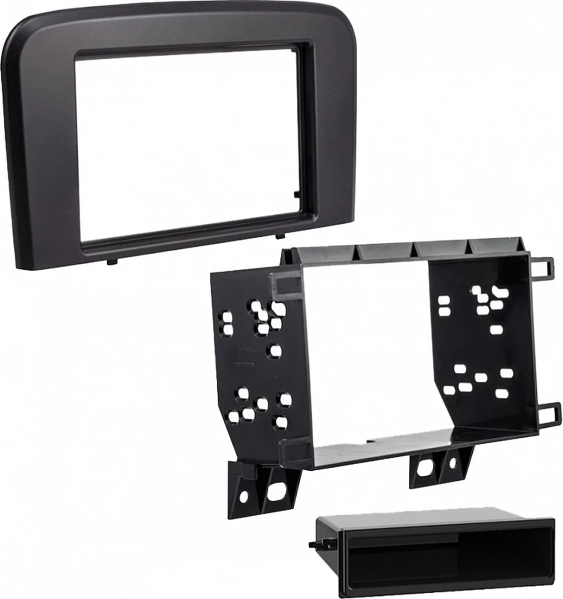 2-DIN-radiopaneel met opbergvak Volvo S80 (TS) 08/1998-06/2004 (METRA)