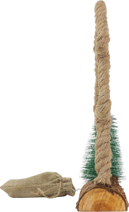 Étoile décorative LED en jute avec éclairage LED