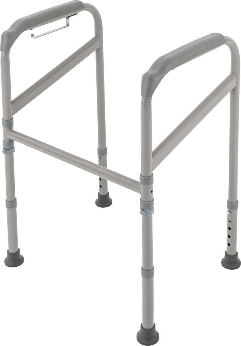 Botec Toiletsteun bar - toiletsteunen voor ouderen - toiletsteun zonder boren - Verstelbare Handrail - hoogte 65-86 cm