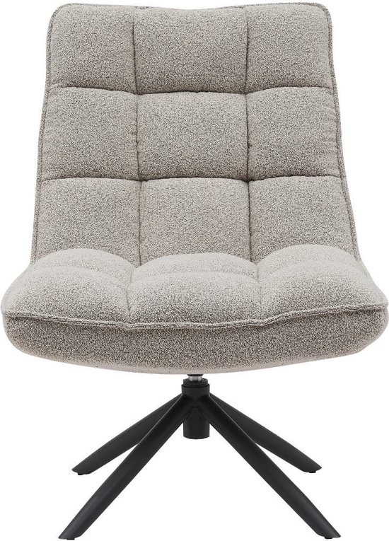 Fauteuil Rond Design Timeo 90cm Taupe