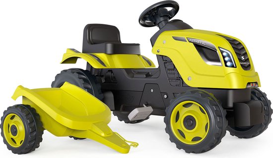 Smoby - Farmer Xl Green Tractor - Aanhangwagen - Traptractor - Vanaf 3