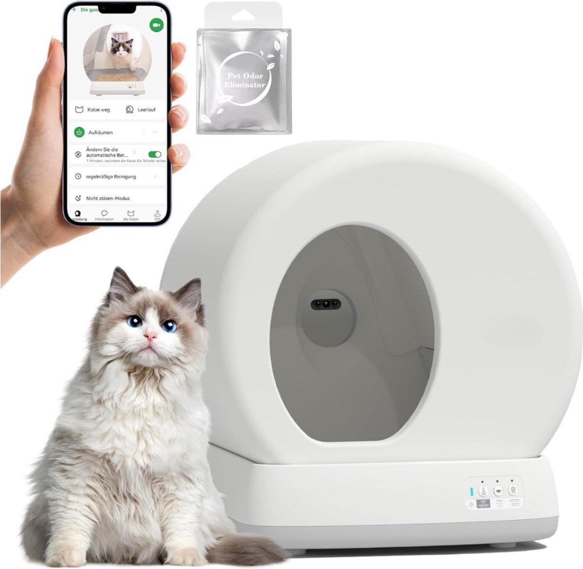 Zelfreinigende kattenbak – Automatische kattenbak – Elektrische kattenbak – Robot kattenbak