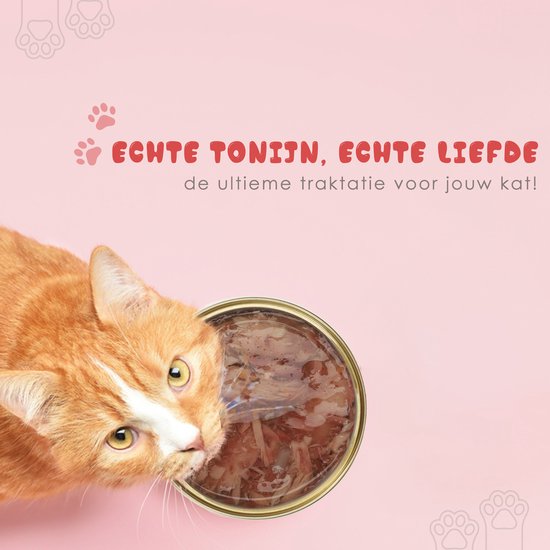 Kattenvoer Tonijn in Jelly – 24x85g – 51% Tonijn & Rijst – Natuurlijk Natvoer voor Katten in Blik – Sappige Kattenvoeding Zonder Toevoegingen
