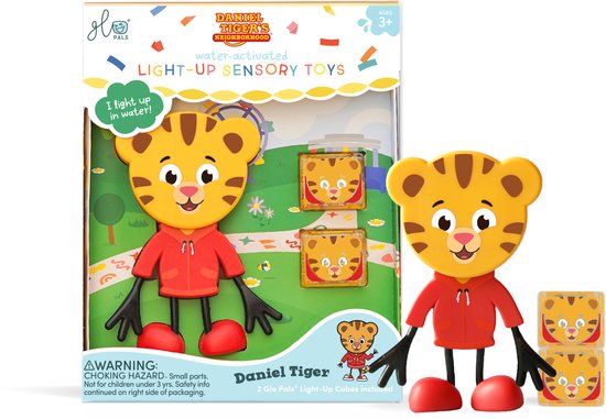 Glo Pals Daniel Tiger set - Light up cubes - Character + light up cubes van Glo Pals — afbeelding 5