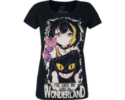 Cupcake Cult Lost Way T-Shirt T-shirt zwart S - Katoen - Anime, Cats, Gothic