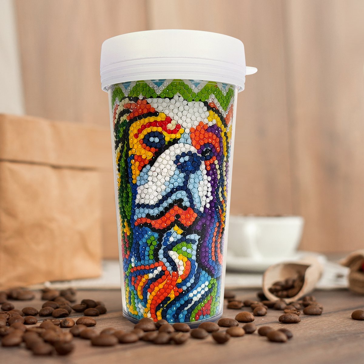 Beker 07 - Hond - Diamond painting - compleet pakket - Diamond painting by Wietske