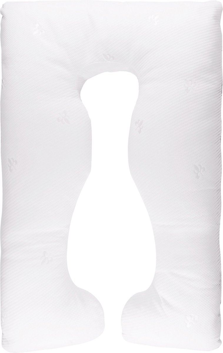 Goedkoopste MOON™ Volledige Lichaam U-Vorm Zwangerschapskussen - Wit - Ondersteuning voor Rug, Nek en Buik tijdens Zwangerschap