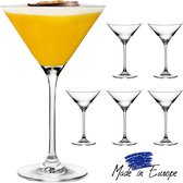 TEN® Kristallen Cocktailglazen 240ml - 6 Stuks Pornstar Martini Glazen Kristalglas + 112 Cocktail Recepten eBook - Espresso Martini Cocktail Set