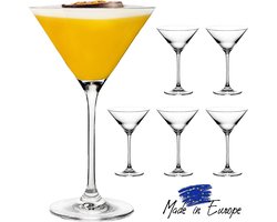 TEN® Kristallen Cocktailglazen 240ml - 6 Stuks Pornstar Martini Glazen Kristalglas + 112 Cocktail Recepten eBook - Espresso Martini Cocktail Set Image