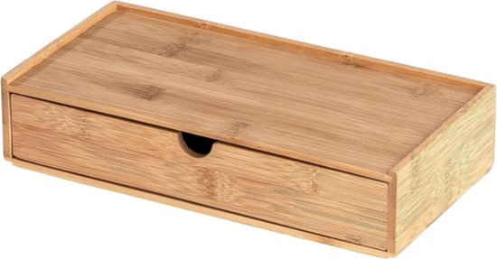 Organizer In Bambù Per Bagno - 3 Scomparti Con Coperchio Serie Terra - Foto 12