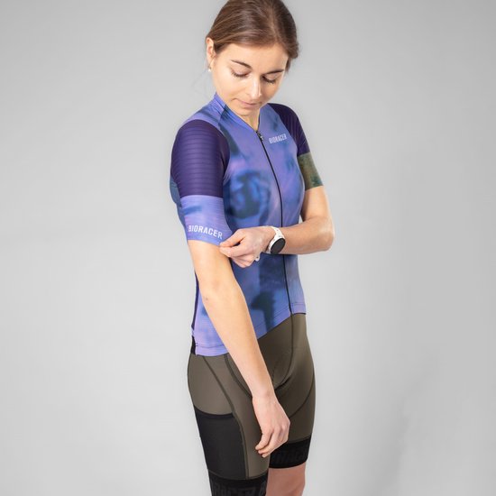 BIORACER Icon Puncheur - Fietsshirt Zomer - Dames - Paars - Korte Mouw - Ademend & Aansluitend - Maat L — afbeelding 5