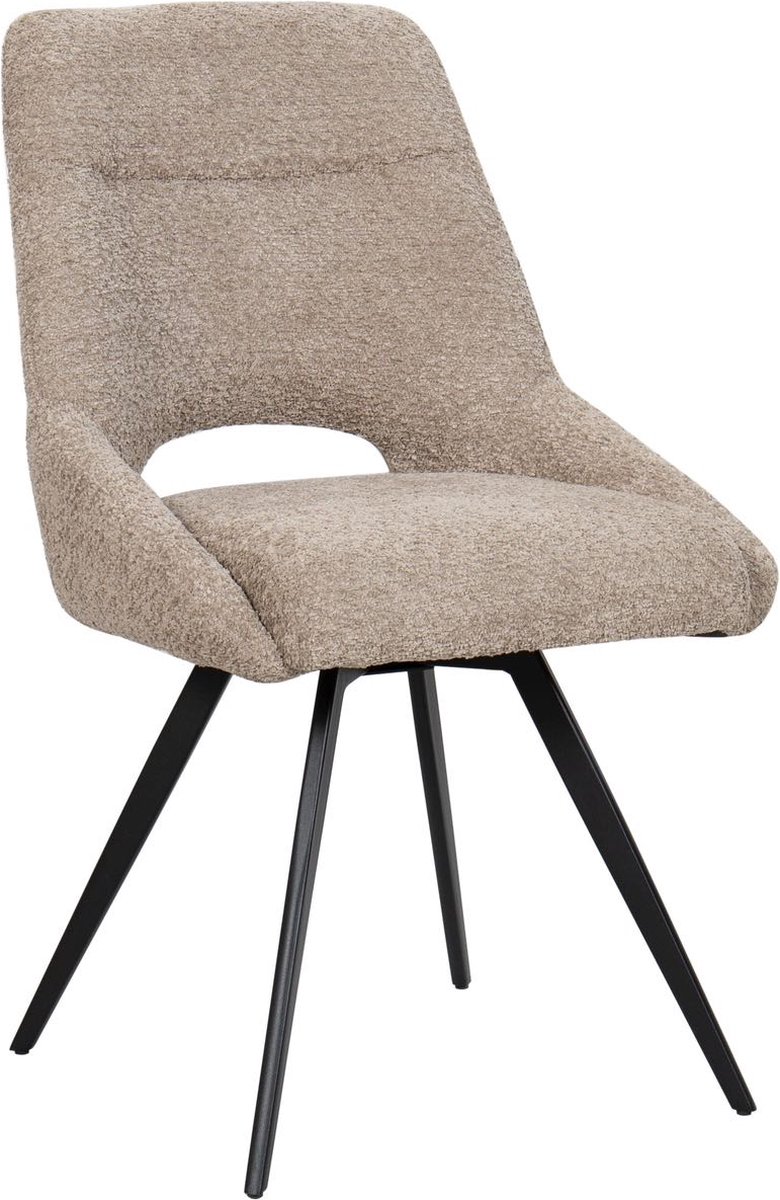 HTfurniture-eetkamerstoelen-taupe color-black legs