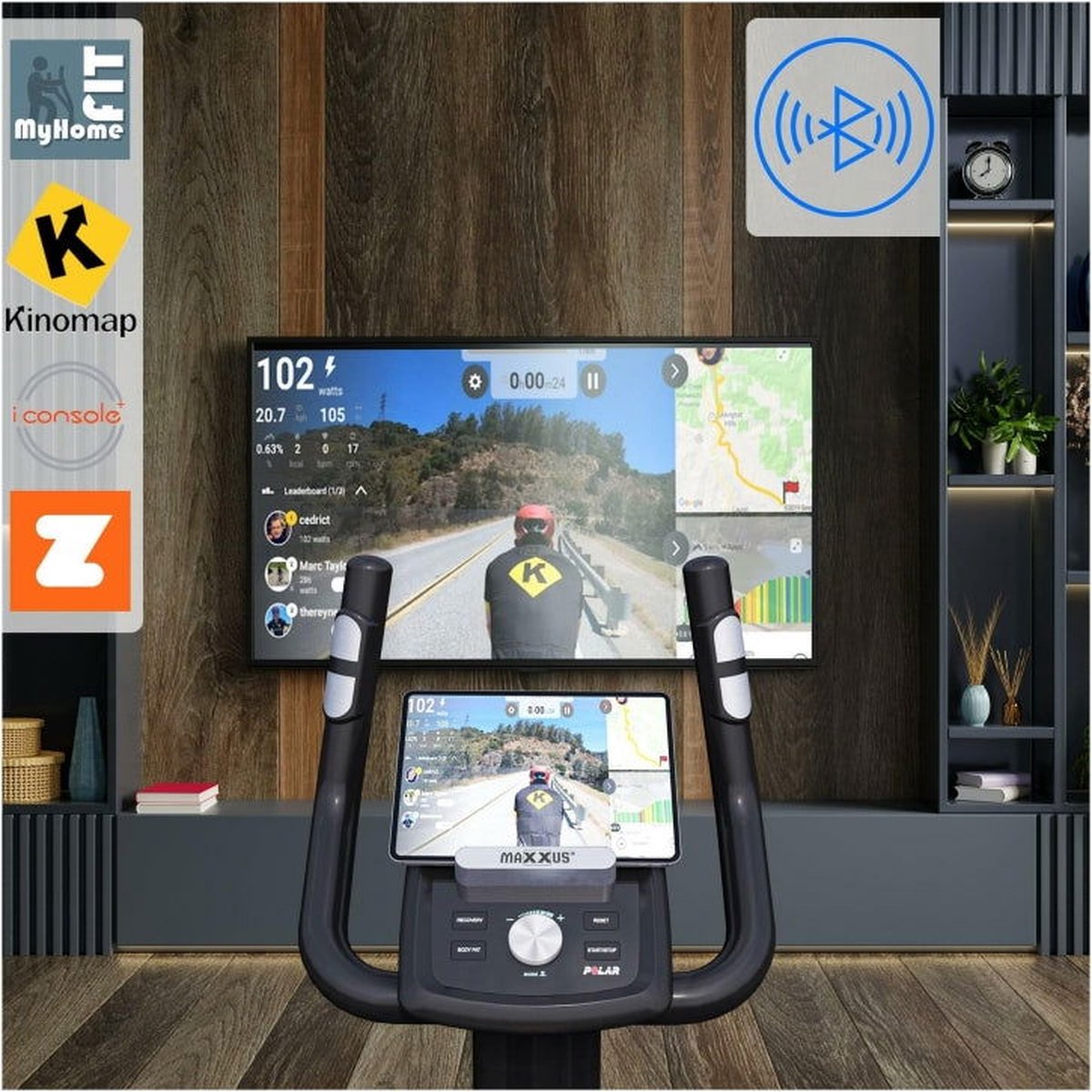 Afbeelding 2 van MAXXUS Crosstrainer CX 5.0 - Bluetooth - Trainingscomputer - Hartslagfunctie -