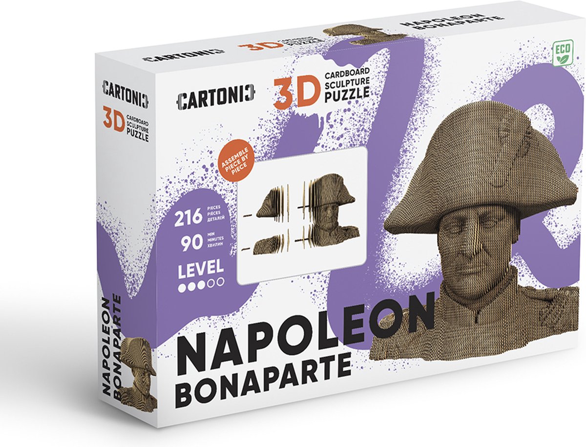 CARTONIC- Napoleon - 3D puzzel- Speelgoed - DIY- Creatief - Karton - Voor kinderen en volwassenen