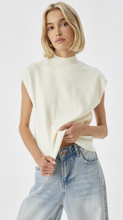 Joyshaper Compressie-nachthemd met 2 afneembare bh's, mouwloos, tanktop voor dames, Wit, M