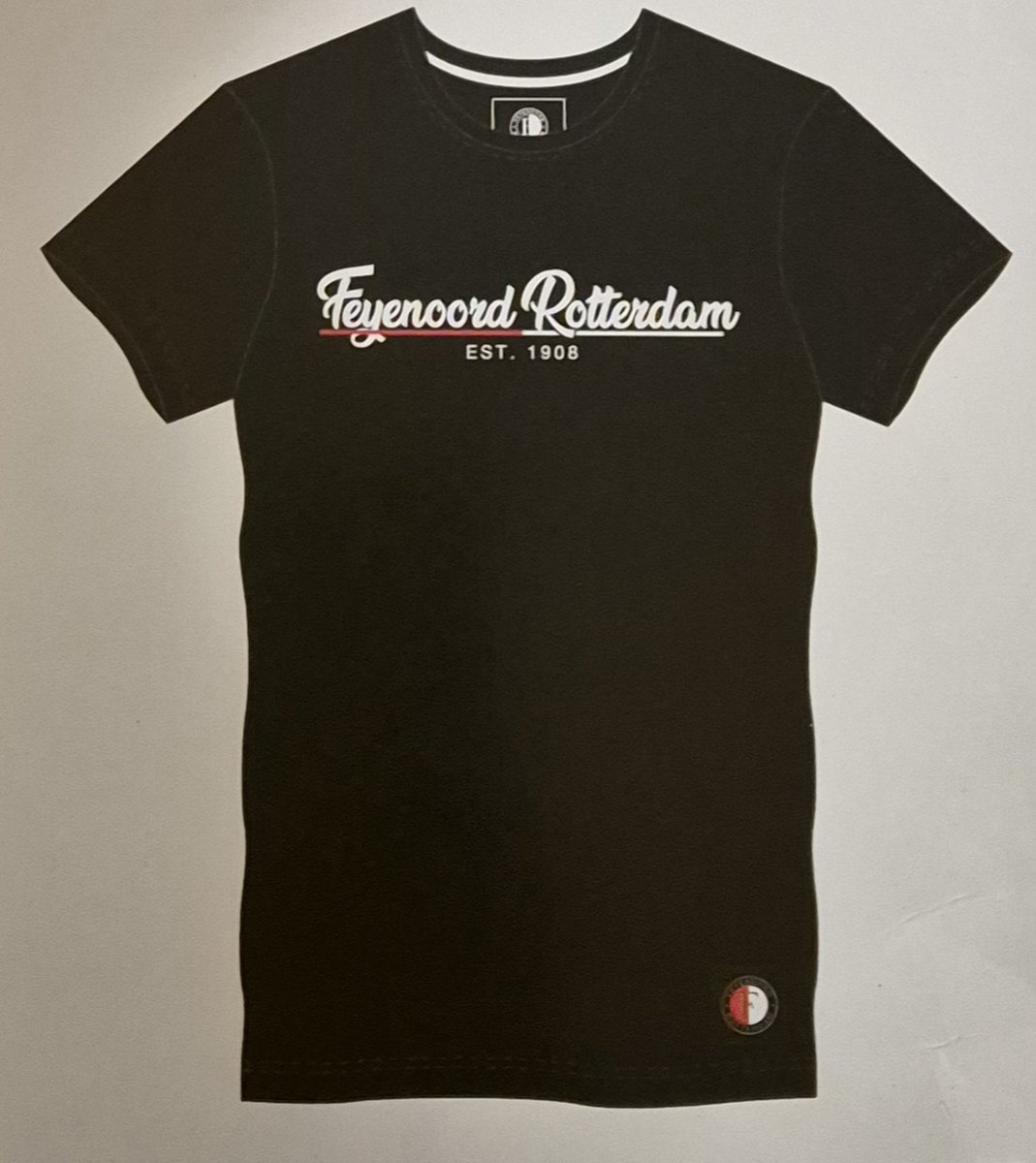 Feyenoord T-Shirt Maat M - Zwart/Wit