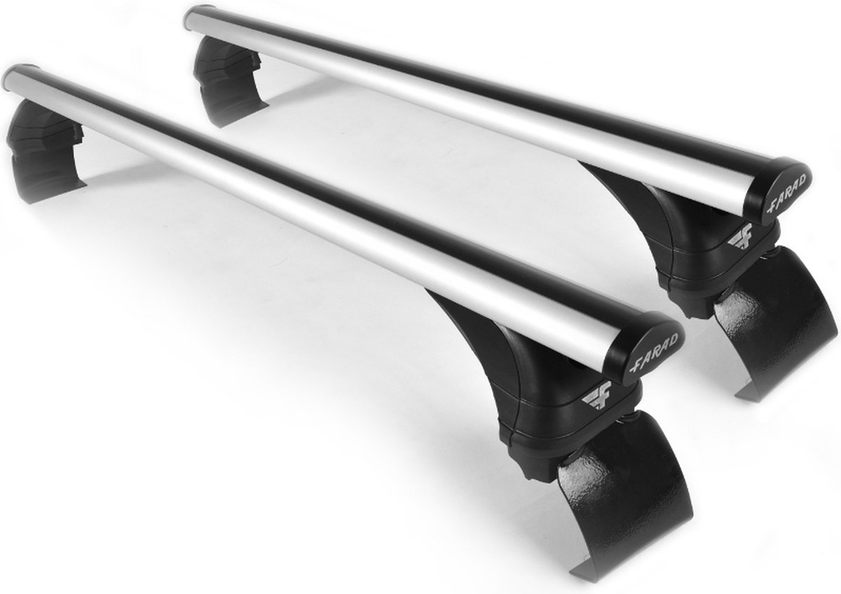 Dakdragers geschikt voor de Peugeot 208 vanaf 2019 glad dak - Aluminium - Hoog laadvermogen 100kg - Merk Farad