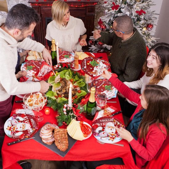 Prachtige Servetten Tartan Kerst Rood - Mood Company Prachtige Servetten Tartan Kerst Rood - Mood Company