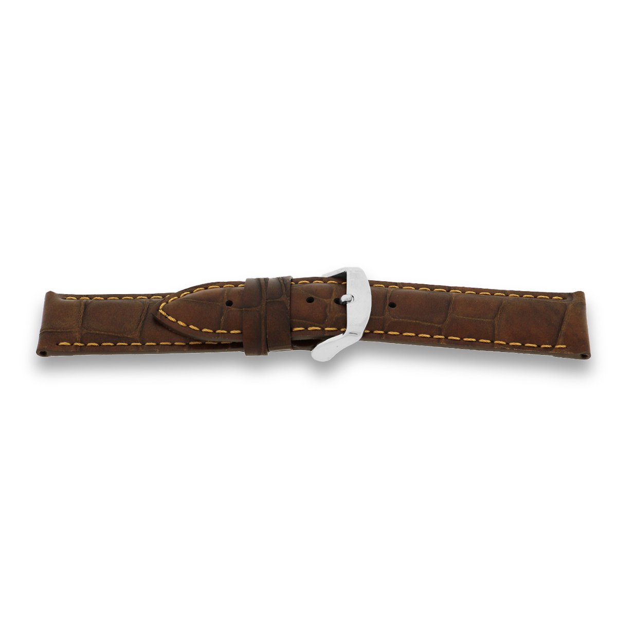Horlogeband G358 Antique Croco M.bruin 20×20 mm