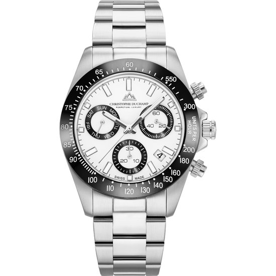 Christophe Duchamp Grand Mont Ceramic horloge Silver Black